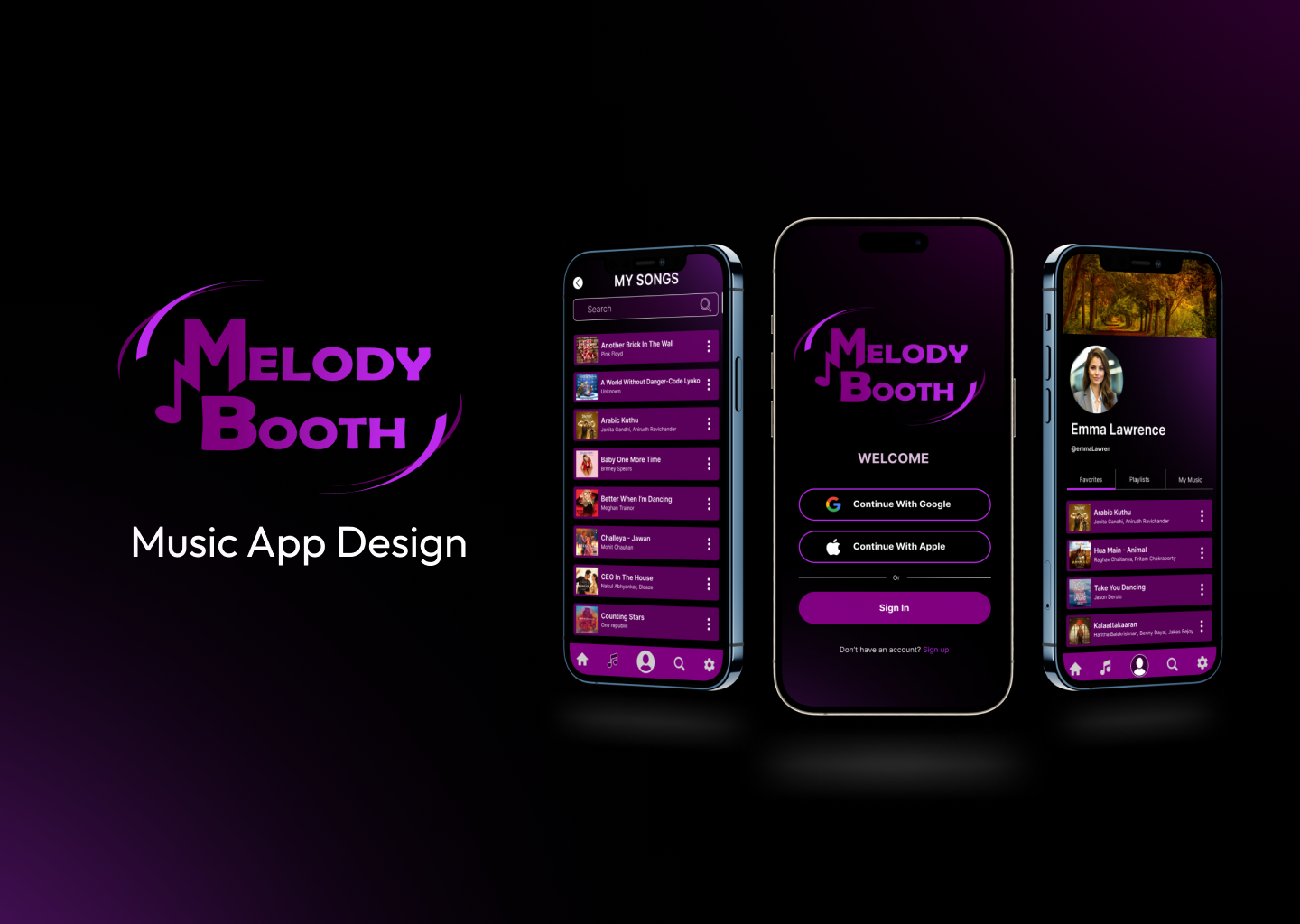 MELODY BOOTH UI DESIGN